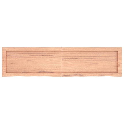 Piano Bagno Marrone 120x30x(2-6) cm Legno Massello Trattato