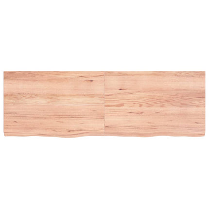 Piano Bagno Marrone 120x40x(2-4) cm Legno Massello Trattato