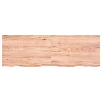 Piano Bagno Marrone 120x40x(2-6) cm Legno Massello Trattato