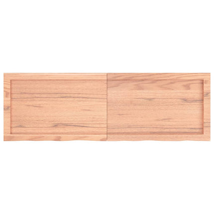 Piano Bagno Marrone 120x40x(2-6) cm Legno Massello Trattato