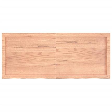 Piano Bagno Marrone 120x50x(2-4) cm Legno Massello Trattato