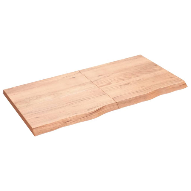 Piano Bagno Marrone 120x60x(2-4) cm Legno Massello Trattato