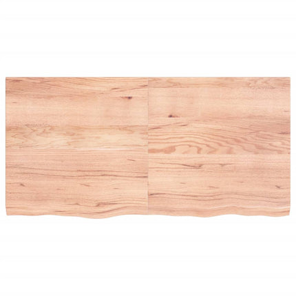 Piano Bagno Marrone 120x60x(2-4) cm Legno Massello Trattato