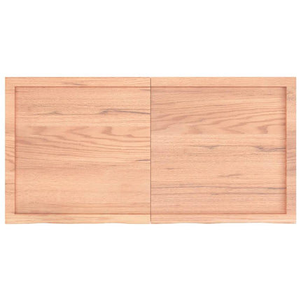 Piano Bagno Marrone 120x60x(2-4) cm Legno Massello Trattato