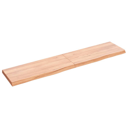Piano Bagno Marrone 140x30x(2-4) cm Legno Massello Trattato