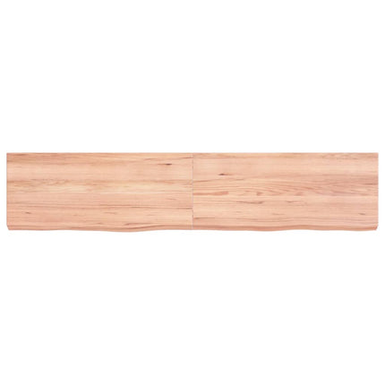 Piano Bagno Marrone 140x30x(2-6) cm Legno Massello Trattato