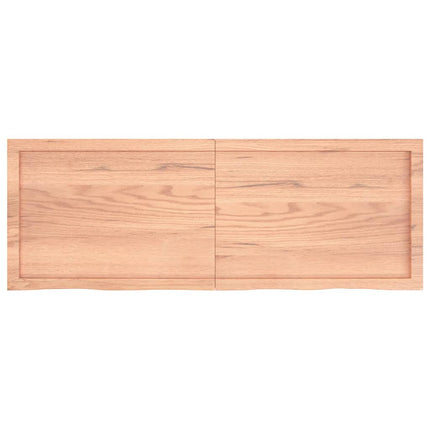 Piano Bagno Marrone 140x50x(2-6) cm Legno Massello Trattato