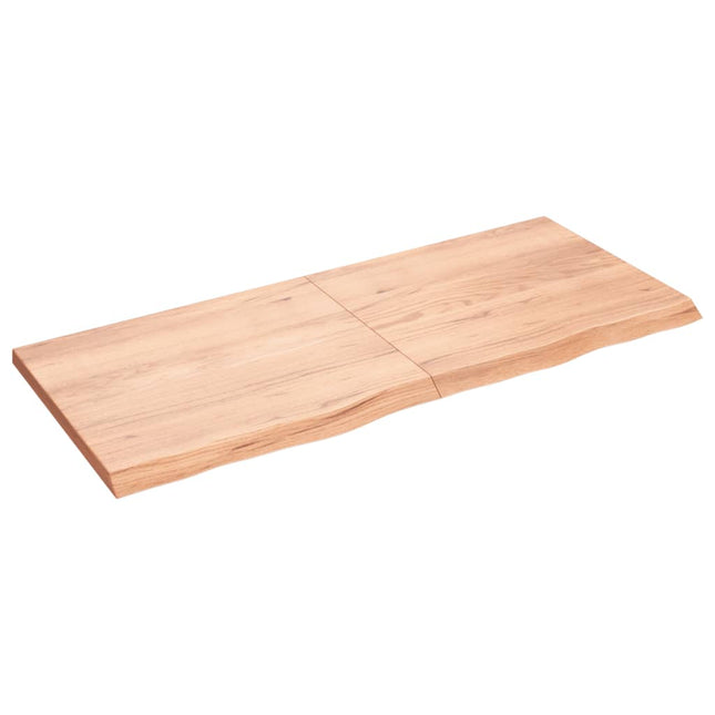 Piano Bagno Marrone 140x60x(2-4) cm Legno Massello Trattato
