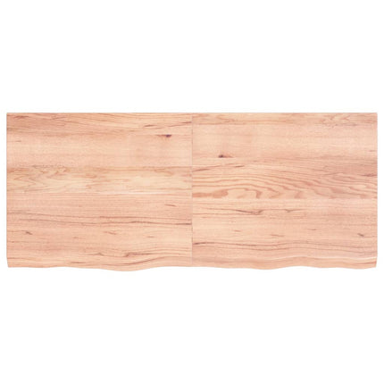 Piano Bagno Marrone 140x60x(2-4) cm Legno Massello Trattato