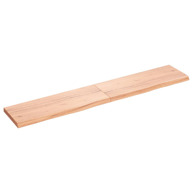 Piano Bagno Marrone 160x30x(2-4) cm Legno Massello Trattato