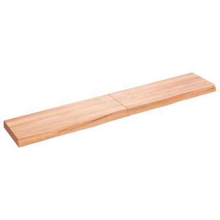Piano Bagno Marrone 160x30x(2-6) cm Legno Massello Trattato