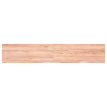 Piano Bagno Marrone 160x30x(2-6) cm Legno Massello Trattato
