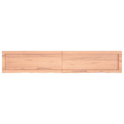 Piano Bagno Marrone 160x30x(2-6) cm Legno Massello Trattato
