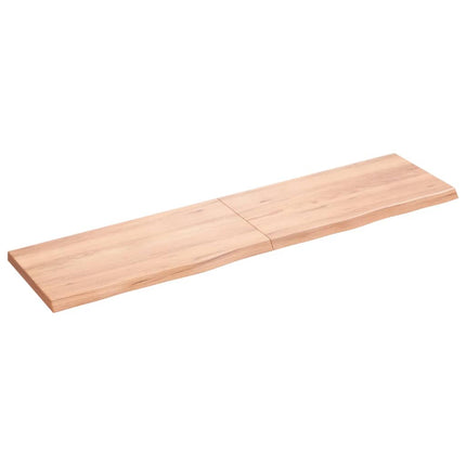 Piano Bagno Marrone 160x40x(2-4) cm Legno Massello Trattato