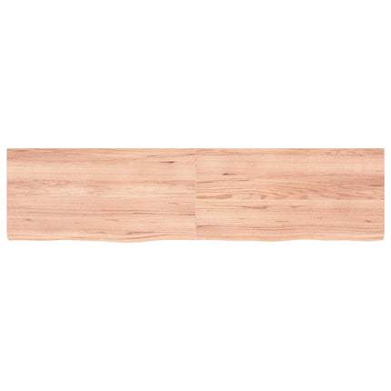 Piano Bagno Marrone 160x40x(2-4) cm Legno Massello Trattato