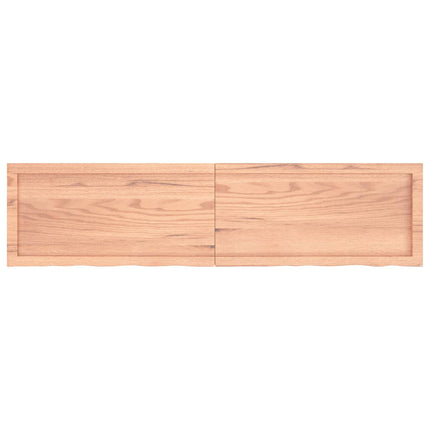 Piano Bagno Marrone 160x40x(2-4) cm Legno Massello Trattato