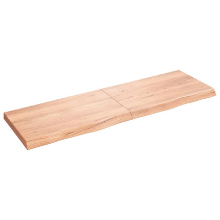 Piano Bagno Marrone 160x50x(2-6) cm Legno Massello Trattato