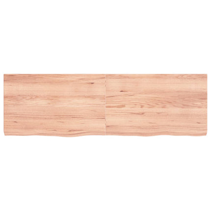 Piano Bagno Marrone 160x50x(2-6) cm Legno Massello Trattato