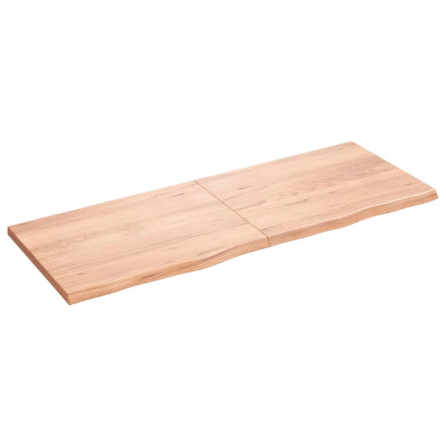 Piano Bagno Marrone 160x60x(2-4) cm Legno Massello Trattato