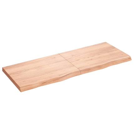 Piano Bagno Marrone 160x60x(2-6) cm Legno Massello Trattato