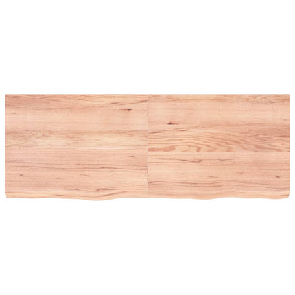 Piano Bagno Marrone 160x60x(2-6) cm Legno Massello Trattato