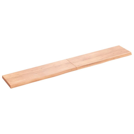 Piano Bagno Marrone 180x30x(2-4) cm Legno Massello Trattato