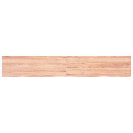 Piano Bagno Marrone 180x30x(2-4) cm Legno Massello Trattato