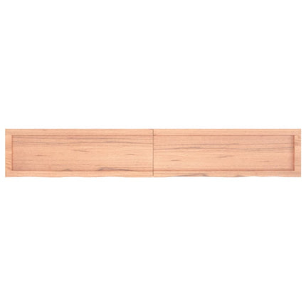 Piano Bagno Marrone 180x30x(2-4) cm Legno Massello Trattato