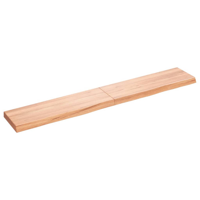 Piano Bagno Marrone 180x30x(2-6) cm Legno Massello Trattato