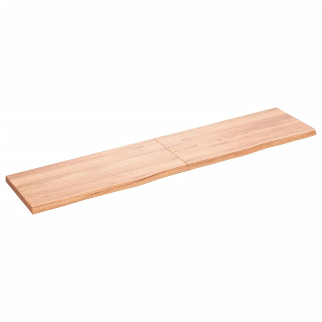 Piano Bagno Marrone 180x40x(2-4) cm Legno Massello Trattato