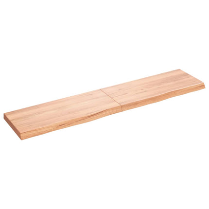 Piano Bagno Marrone 180x40x(2-6) cm Legno Massello Trattato