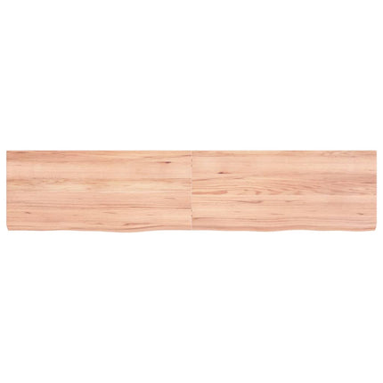 Piano Bagno Marrone 180x40x(2-6) cm Legno Massello Trattato