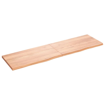Piano Bagno Marrone 180x50x(2-4) cm Legno Massello Trattato