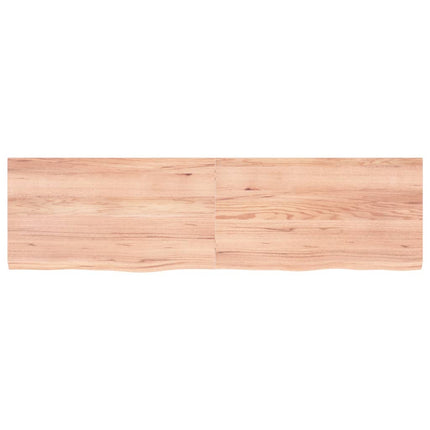 Piano Bagno Marrone 180x50x(2-4) cm Legno Massello Trattato