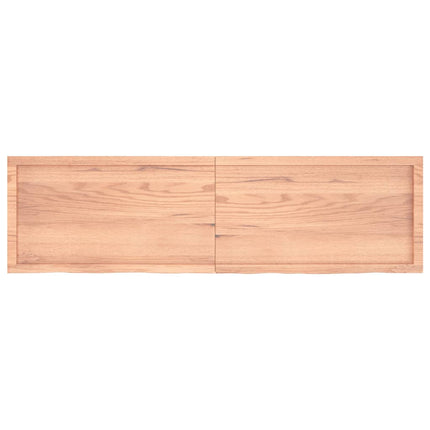 Piano Bagno Marrone 180x50x(2-4) cm Legno Massello Trattato