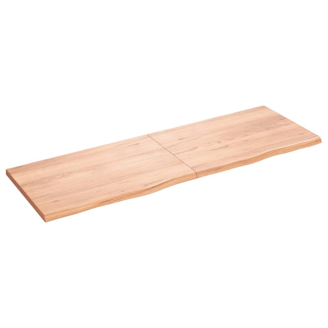 Piano Bagno Marrone 180x60x(2-4) cm Legno Massello Trattato