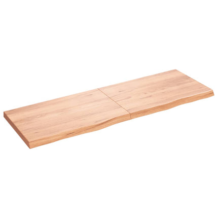 Piano Bagno Marrone 180x60x(2-6) cm Legno Massello Trattato