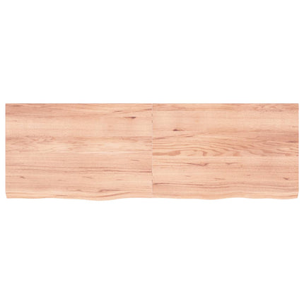 Piano Bagno Marrone 180x60x(2-6) cm Legno Massello Trattato