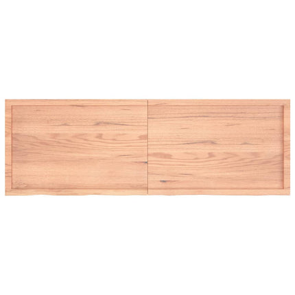 Piano Bagno Marrone 180x60x(2-6) cm Legno Massello Trattato