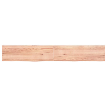 Piano Bagno Marrone 200x30x(2-6) cm Legno Massello Trattato