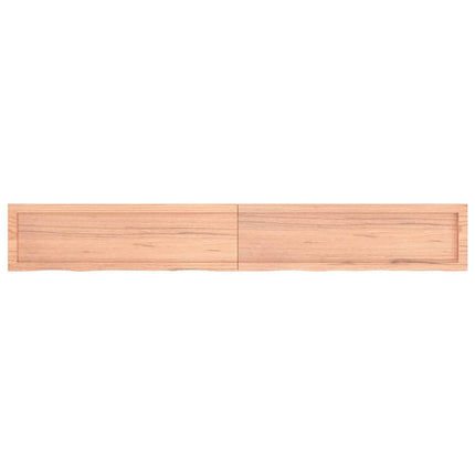 Piano Bagno Marrone 200x30x(2-6) cm Legno Massello Trattato