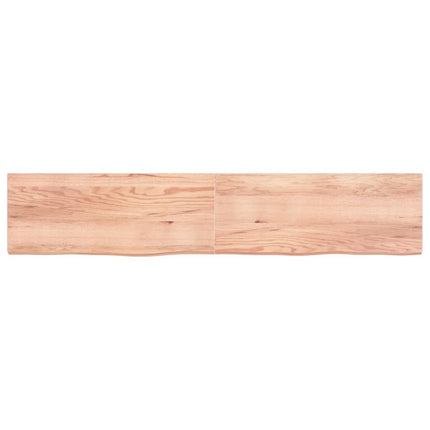Piano Bagno Marrone 200x40x(2-6) cm Legno Massello Trattato