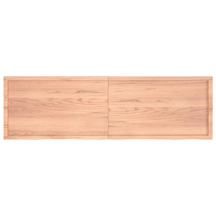 Piano Bagno Marrone 200x60x(2-6) cm Legno Massello Trattato