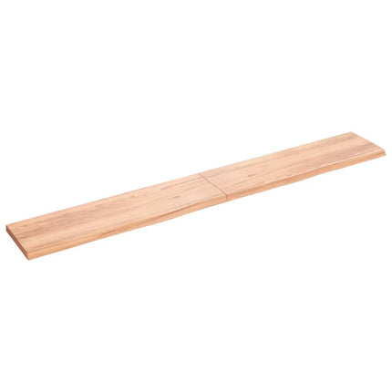 Piano Bagno Marrone 220x30x(2-4) cm Legno Massello Trattato