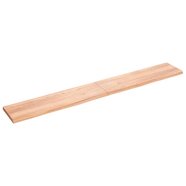 Piano Bagno Marrone 220x30x(2-4) cm Legno Massello Trattato
