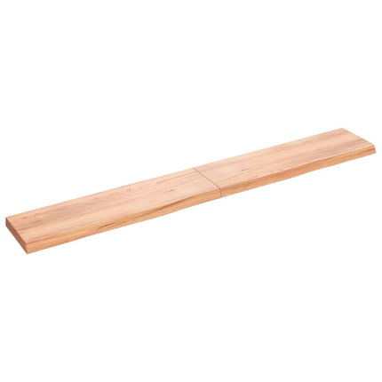 Piano Bagno Marrone 220x30x(2-6) cm Legno Massello Trattato