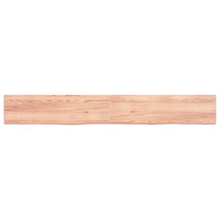 Piano Bagno Marrone 220x30x(2-6) cm Legno Massello Trattato
