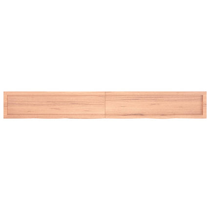 Piano Bagno Marrone 220x30x(2-6) cm Legno Massello Trattato