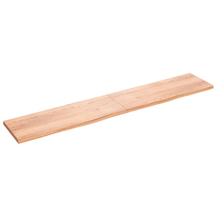 Piano Bagno Marrone 220x40x(2-4) cm Legno Massello Trattato