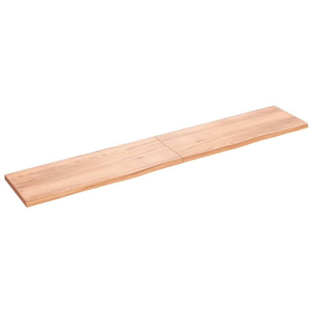 Piano Bagno Marrone 220x40x(2-4) cm Legno Massello Trattato